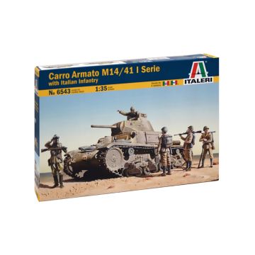 Italeri 1:35 M14/41 with Italian Infantry RR Plastic Model Kit