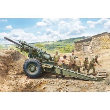 Italeri 1:35 M1 155mm Gun with crew Plastic Model Kit