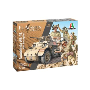Italeri 1:35 AB 41 with Bersaglieri Italien Infantry El Almn Plastic Model Kit