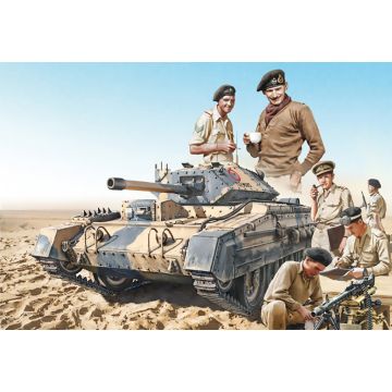 Italeri 1:35 CRUSADER MK III WITH TANK CREW El Almn Plastic Model Kit
