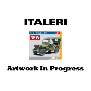 Italeri 1:24 Willys Jeep - Complete Set for Modelling with Paints & Tools Plastic Model Kit