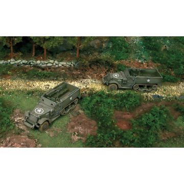 Italeri 1:72 M3A1 HALF TRUCK (2 FAST ASSEMBLEY MODELS) Plastic Model Kit