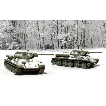 Italeri 1:72 T34/76 M42(2 Fast Assembly Models) Plastic Model Kit