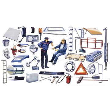 Italeri 1:24 TRUCK SHOP ACCESSORIES Plastic Model Kit