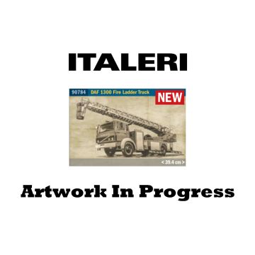 Italeri 1:24 DAF 1300 Fire Ladder Truck Plastic Model Kit