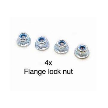 Tamiya 4Mm Flange Lock Nut (4Pcs)
