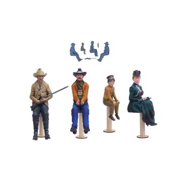 Artesania Set of 4 Wild West 1:12 Stagecoach Figures for AL20345