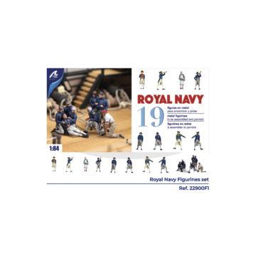 Artesania 1:84 Royal Navy Officers - Set of 19 die cast figurines