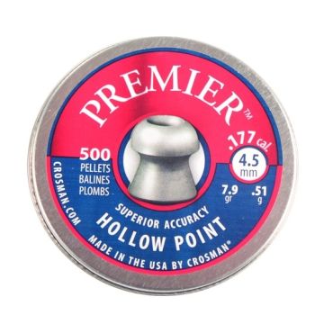 Crosman Premier Hollow Point 7.9gr (.51g) .177 High Quality Pellets Qty 500