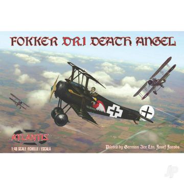 Atlantis Models Fokker Triplane DR.1 1:48 w/ Trading Card Plastic Model Kit
