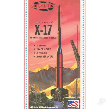 Atlantis Models 1:40 Lockheed USAF X-17 Research Rocket Plastic Model Kit