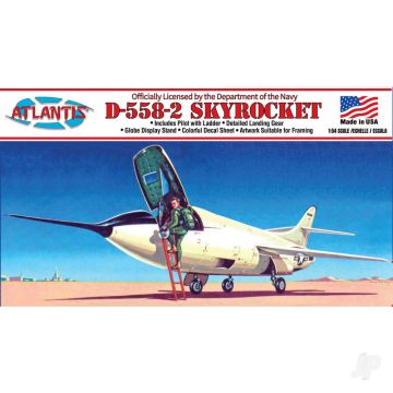 Atlantis Models D-558-2 SKYROCKET w/ Stand 1:54  Plastic Model Kit