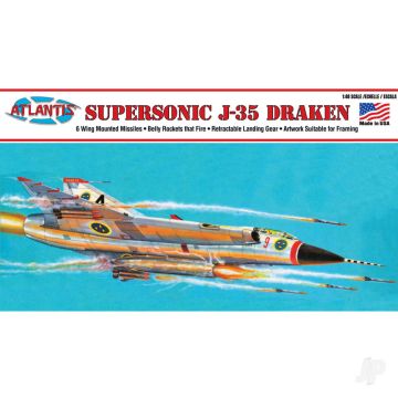 Atlantis Models 1:48 Saab Draken J-35 Jet Plane Plastic Kit