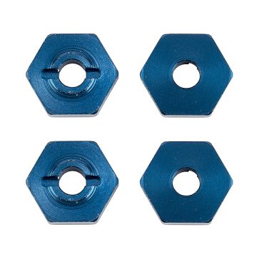 Team Associated Reflex 14b/14t Ft Wheel Hexes Blue Alum. (4)