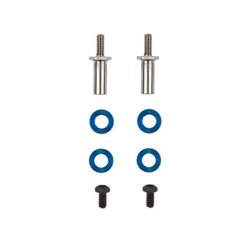 Team Associated RC28R Ft Adj. Front Axles, Titanium