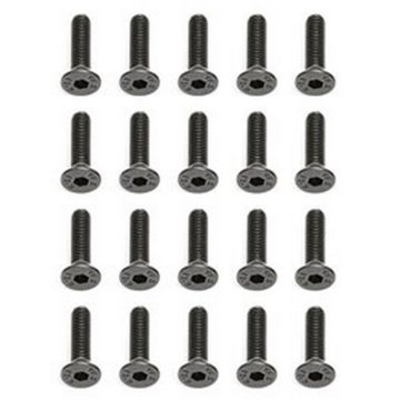 Team Associated M3 X 12 Flat Head Hex Screws