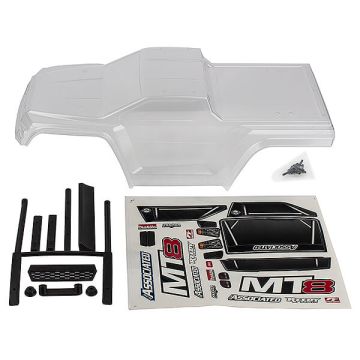 Team Associated Rival MT8 Body Set, Clear