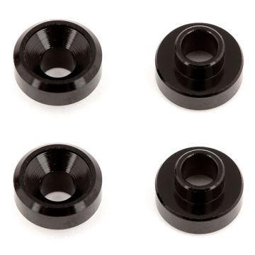 Team Associated Aluminium Servo Washers Black (4)