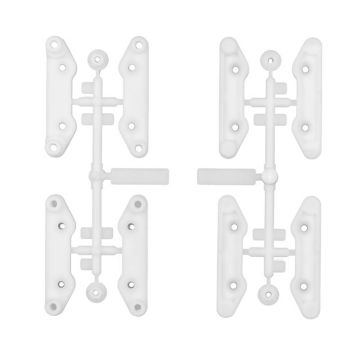 Team Associated 6x6 Arms Mounts +3mm, Natural