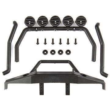Team Associated Cr12 Roll Bar And Bumper (Black)