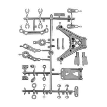 Team Associated DC10 Top Plate Bulkhead, Grey