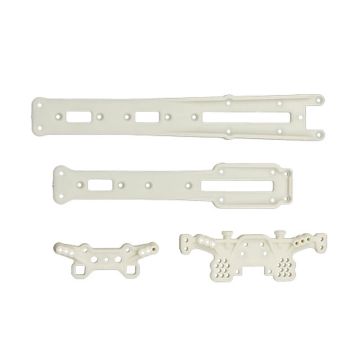 Team Associated DC10 Plastic Shock Towers/Top Deck - Natural