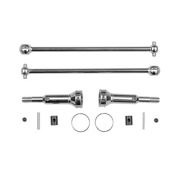 Team Associated RC10GT Rear CVA Driveshaft Set 84mm Chrome