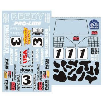Team Associated RC10t Clifflett Team Moo Decal Set