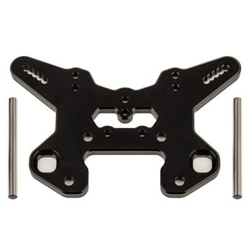 Team Associated RC8t4 Front Shock Tower V2 Black Aluminium