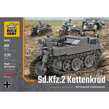 Build Army Kettenkrad Tracked Motorcycle Brick Build Model Kit