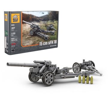 Build Army German 15cm SFH 18 Artillery Brick Build Model Kit