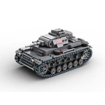Build Army Panzer 3 Tank Brick Build Model Kit