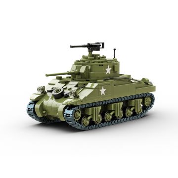 Build Army M4 Sherman Tank Brick Build Model Kit