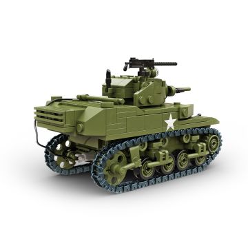 Build Army M5A1 Stuart Light Tank Brick Build Model Kit