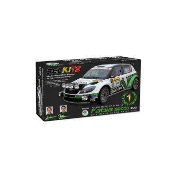 Belkits 1:24 Skoda Fabia S2000 Evo Rally Car Plastic Model Kit