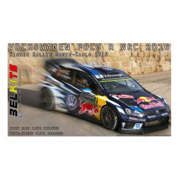 Belkits 1:24 Volkswagen Polo R WRC 2016 Rally Car Plastic Model Kit