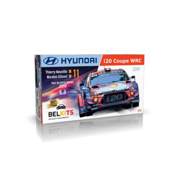 Belkits 1:24 Hyundai i20 Coupe WRC 2019 Neuville Rally Car Plastic Model Kit