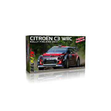 Belkits 1:24 Citroen C3 WRC Finland 2017 Craig Breen Rally Car Plastic Model Kit