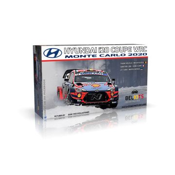 Belkits 1:24 Hyundai i20 Coupe WRC Monte Carlo 2020 Rally Car Plastic Model Kit