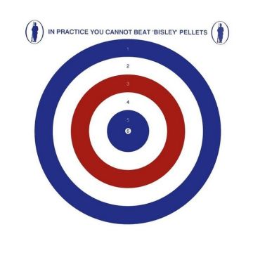 Bisley 17cm (6.75") Grade 1 Roundel Coloured Shooting Targets - 1000