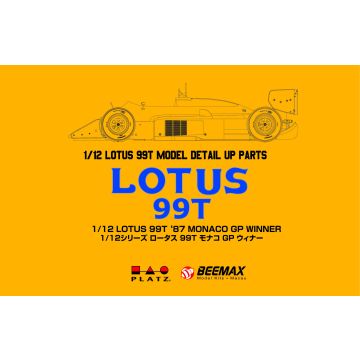 Beemax 1:12 Etched Detail Parts: Lotus 99T 1987 Monaco GP Plastic Kit