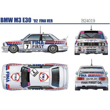Beemax 1:24 BMW M3 Fina/Jagermeister 2in1: 1992 DTM 24H Nurburgring Plastic Kit