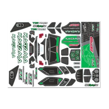Team Corally Body Decal Sheet Kagama Green- 1pc