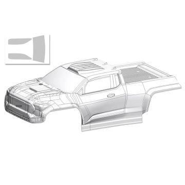 Corally Polycarbonate Body Furago XD Clear/Cut + Decals