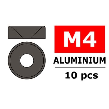 Team Corally Aluminium Washer For M4 Flat Head Screws Od=