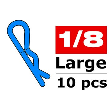 Corally Body Clips 45 Bent La Rge Blue 10 Pcs