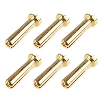 Corally Bullit Connector 4.0mm Male Solid Type Gold Plated U