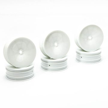 Centro 1/10 Dished Buggy Front 2WD Wide Wheel White - 3 Pairs