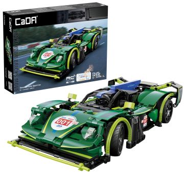 CaDA Emerald Deity Sports Car - 388 Piece Brick Build Model Kit