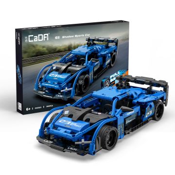 CaDA 1:18 Shadow Pull-Back Sports Car - 380 Piece Brick Build Model Kit
